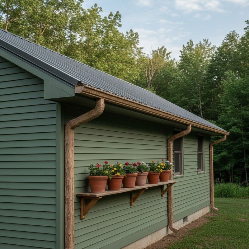 Vinyl Gutters Installation detail